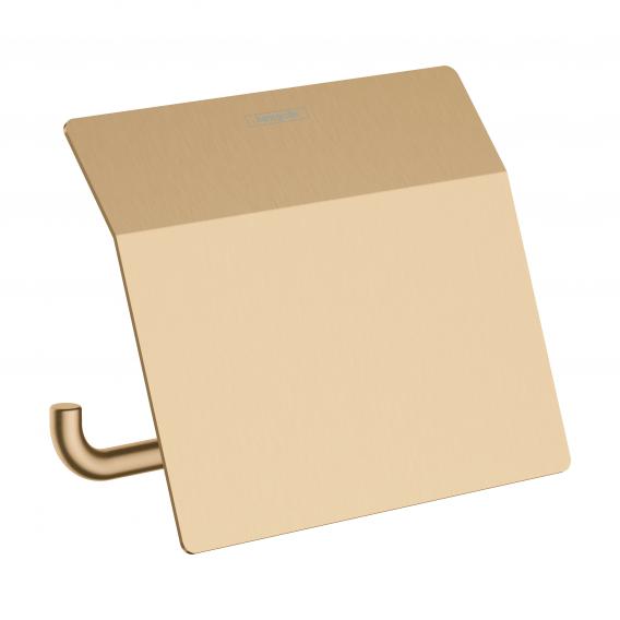 Держатель для туалетной бумаги с крышкой HANSGROHE AddStoris Шлифованная бронза (41753140)
