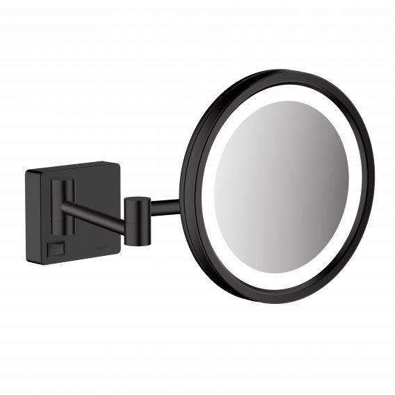 Косметическое зеркало с LED подсветкой HANSGROHE AddStoris Чёрный матовый (41790670)